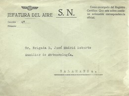 CARTA JEFATURA DEL AIRE - Franchigia Militare