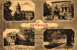 Detmold, Mehrbild-AK, Feldpost 1915 - Detmold
