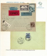 LUXEMBOURG BELGIUM COMBINATION COVER EXPRESS A.R. BERLIN GERMANY 1938 - Covers & Documents