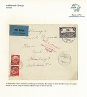 LUXEMBOURG GERMANY COMBINATION COVER AIR 1933 HAMBURG TRIER - Cartas & Documentos