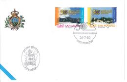 SAN MARINO 2010 - 50° LIONS CLUB - FDC - Used Stamps