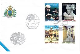 SAN MARINO 2007 - PERSONAGGI FAMOSI - FDC - Usados