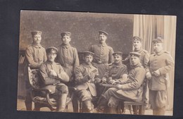 Carte Photo Adler Memmingen Guerre 14-18 Deutsche Armee Groupe De Soldats Jeu De Cartes Feldpost - Memmingen