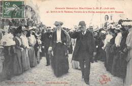 44-NANTES-GRANDE SEMAINE MARITIME- AOUT 1908- ARRIVEE DE M. THOMSON, MINISTRE DE LA MARINE AVEC MELLE THOMSON - Nantes