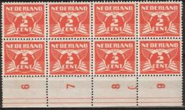 1926 Vliegende Duif 2 Ct Veldeel Met Rand En Drukmarkering NVPH 173 MNH/** Postfris - Unused Stamps