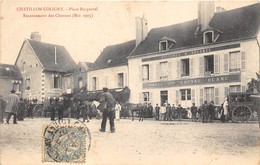 45-CHATILLON-COLOGNY- PLACE BECQUEREL- RECENSEMENT DES CHEVAUX MAI 1905 - Chatillon Coligny