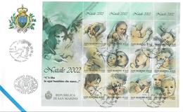 SAN MARINO 2002 - NATALE SU FGL   - FDC - Usados