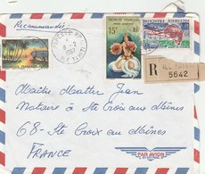 Lettre De Papeete Ile Tahiti Pour Sainte-Croix-Aux-Mines - Briefe U. Dokumente