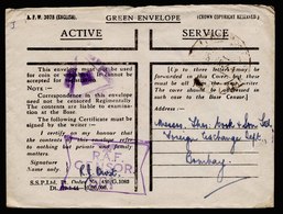 A5981) UK India Fieldpost Airforce Cover 06/18/44 To Bombay With 2 Censorship - 1936-47 Koning George VI