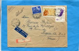 MARCOPHILIE-ROUMANIE-lettre REC -Cad SIRIA-pour Françe-7 Stamps-sports D'hiver - Poststempel (Marcophilie)