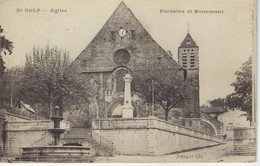 38 ( Isere )  - St CHEF - Eglise,  Fontaine Et Monument - Saint-Chef