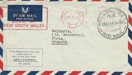 New Zealand. Airmailcover Sent To Denmark 1954. H-1570 - Posta Aerea