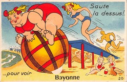 64-BAYONNE-CARTE A SYSTEME - SAUTE LA DESSUS... ! POUR VOIR BAYONNE - Bayonne