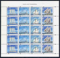 POLAND 1996 Sailing Ships Sheet MNH / **  Michel 3577-80 - Neufs