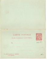 Monaco, Entier Postal : CPRP 10c Rouge Sur Vert Albert - Postwaardestukken