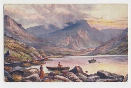 AI16 Llyn Gowen, Capel Curig - Artist Signed Longstaffe, Tuck Oilette - Caernarvonshire