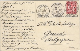 LEVANT Français 14 (o) Carte Postale Smyrne TURQUIE To Gand BELGIQUE Mars 1910 Chameau Camel Kamel Pehlavan (lutteur) - Lettres & Documents