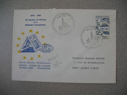 Lettre 1982 Cercle Etudes Philatéliques Conseil De L'Europe Agence D'information Des Postes Strasbourg Pour Aulnay - 1961-....