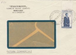 LETTERA 1958 L.60 DUSE CON BORDO FOGLIO TIMBRO ANCONA FOSSOMBRONE PESARO (EX680 - 1946-60: Poststempel