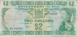 BILLETE DE FIJI DE 2 DOLLARS DEL AÑO 1974   (BANKNOTE) RARO - Fidschi