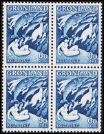 1957. Mother Of The Sea. 60 Øre Grayblue. 4-Block. (Michel 39) - JF301865 - Neufs