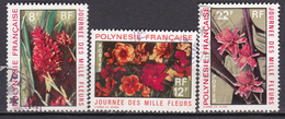 Polynésie Journée Des Mille Fleurs N°83 à 85 Oblitéré - Gebruikt