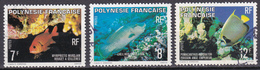 Polynésie Poissons Rouget à Oeillères Napoléon Ange Empereur N°147 à 149 Oblitéré - Used Stamps