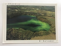 Circulted Postcard Chamico Lake, ( Mayan Ruins Stamps) - El Salvador