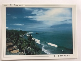 Circulated Postcard Zunzal Beach  , ( People Stamps) - El Salvador