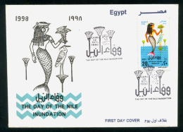 EGYPT / 1998 / DAY OF THE NILE FLOOD / MERMAID / BIRD / EGYPTOLOGY / FDC - Storia Postale