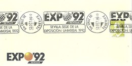 POSTMARKET  STº CRUZ DE TENERIFE - 1992 – Séville (Espagne)