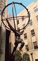 07807 "STATUE OF ATLAS- ROCKEFELLER CENTER - NEW YORK CITY" CART. ORIG. NON SPED. - Musées