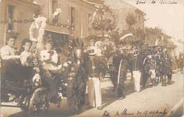 49-DOUAI-LA-FONTAINE- CARTE-PHOTO- FÊTES DES FLEURS SEPTEMBRE 1908 - Doue La Fontaine