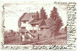 ZÜRICH Litho Lavaterhaus Auf Dem Stock Federskizzen Von R. Ringger Küsnacht No. 1 - Küsnacht