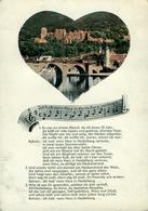 HEIDELBERG  Schloss Und Stadt  Carte à Système Le Cœur Se Soulève Avec Photos En Accordéon - Heidelberg