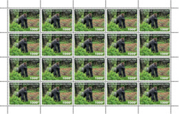 CENTRAL AFRICA 2019 MNH Gorilla M/S LOCAL - OFFICIAL ISSUE - DH1911 - Gorilla's