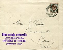 43947 Italia,special Postmark Firenze/florence 1923 Commission D'etades Union Postale Universelle UPU Sept.1923 - WPV (Weltpostverein)