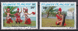 Polynésie Floklore Groupe De Danseurs Danseur N°165-166 Oblitéré - Gebruikt