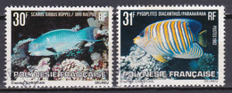 Polynésie Faune Aquatique Scarus Gibbus Pygoplites Diacanthus N°174-175 Oblitéré - Used Stamps