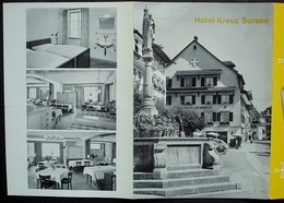 SURSEE 6-seitiger Prospekt Werbung Hotel Kreuz Familie Helfenstein Propr. - Sursee