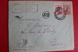 1927        ENVELOPPE   COMPLETE  DE  BUCAREST  POUR  PARIS    CACHET  DE  CENSURE  FRANCAIS - Lettres & Documents