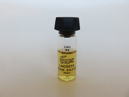 Eau De Sport - Lacost - Jean Patou - Miniaturen Flesjes Heer (zonder Doos)