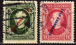 Slowakei / Slovakia, 1939, Mi 24-25 A, Gestempelt [240319XXIV] - Usati