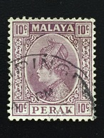 Malaya 1935 Perak Sultan Iskandar 10c Used SG#94 Q163 - Perak