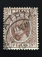 Malaya 1935 Perak Sultan Iskandar 5c Used SG#91 CV10p Q165 - Perak