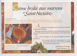 Pont Du Château Auberge Du Pont Jean-Marc Pourcher Chef De Cuisine Toque D'Auvergne "crème Brûlée Marrons Saint Nectaire - Pont Du Chateau