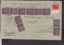 Dienstmarken Deutsches Reich Stempel Hof Nach Bayreuth 1923 - Storia Postale