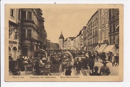 CPA AUTRICHE WELS Stadtplatz Mit Ledererturm - Wels