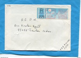 MARCOPHILIE-Martinique->Françe-LETTRE REC AR -cad 1989-étiquette  21.50 Frs - Cartas & Documentos