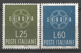 EUROPA - CEPT 1959 - Italie - 2 Val Neuf // Mnh - 1959